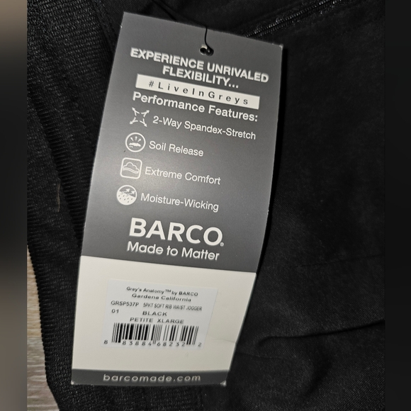 NEW with tags Greys anatomy XLP XL Petite black Scrub pants jogger style - Picture 11 of 13